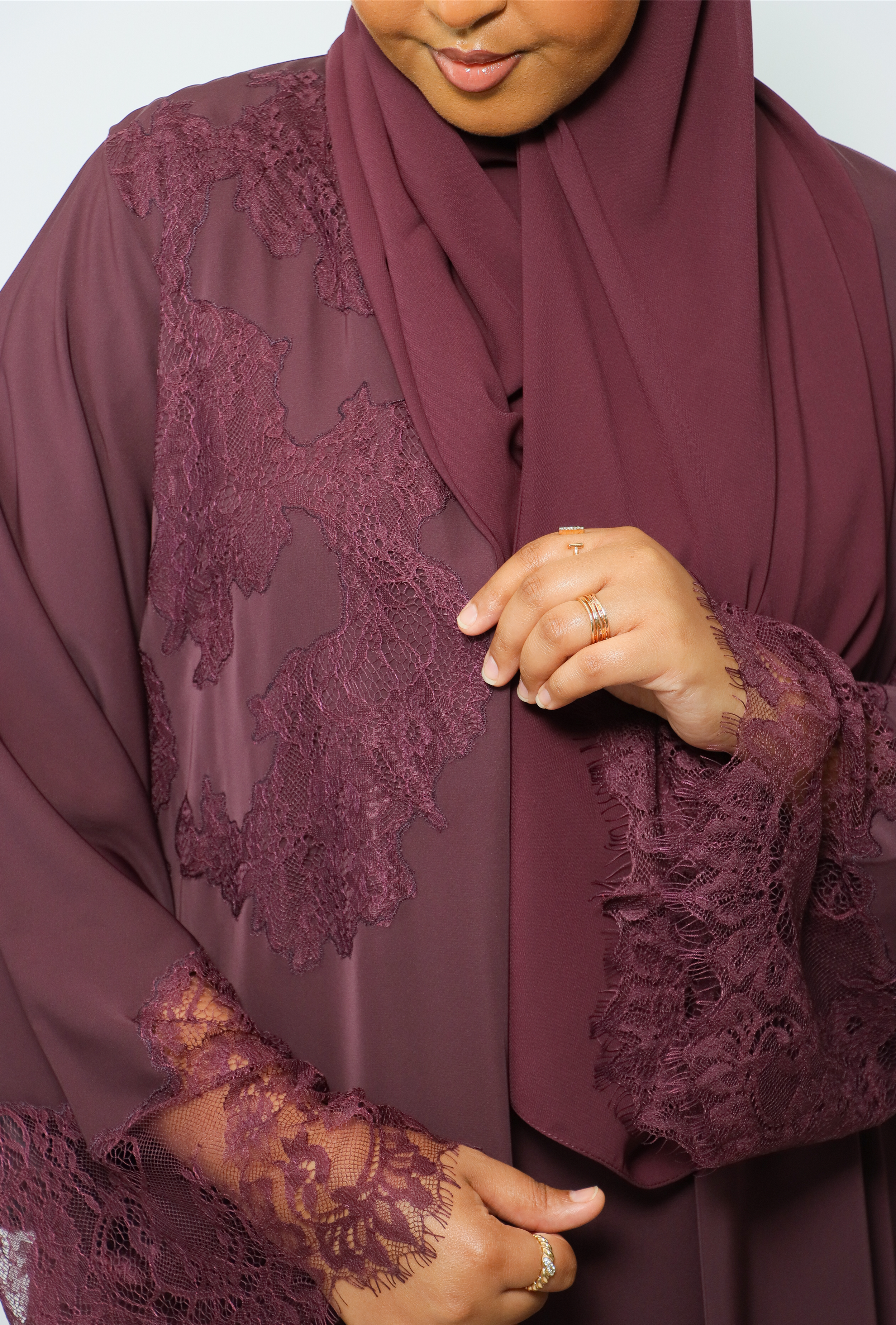 ألين | Aleen - Maroon Lace