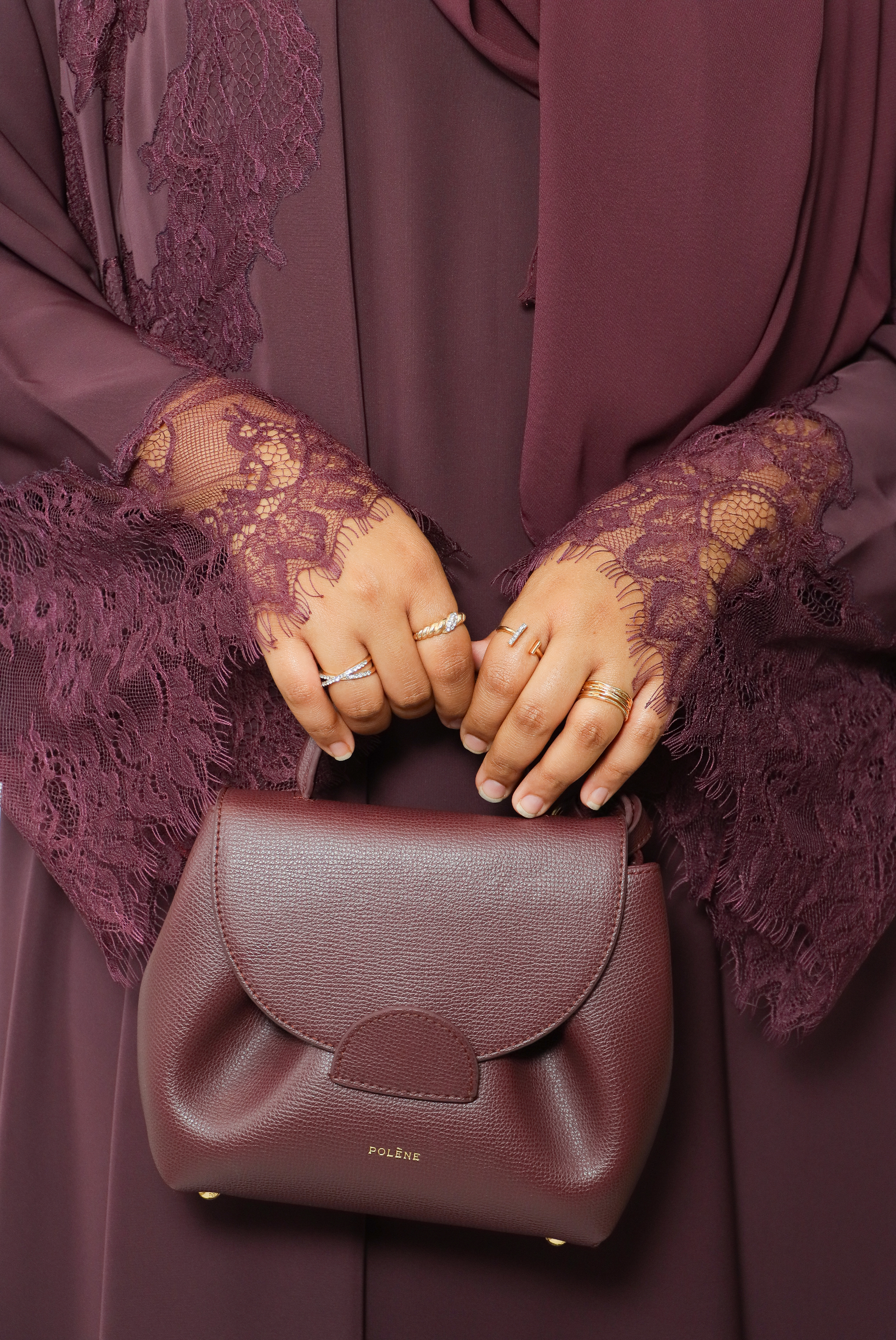 ألين | Aleen - Maroon Lace